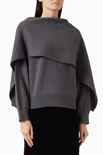 Cape Sweater in Virgin Wool