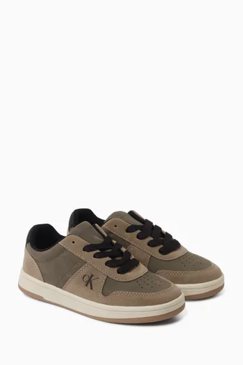 Low-cut Sneakers in Leather & Suede