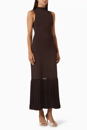 Sofyr Tassel Midi Dress in Knit