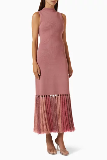 Sofyr Tassel Midi Dress in Knit