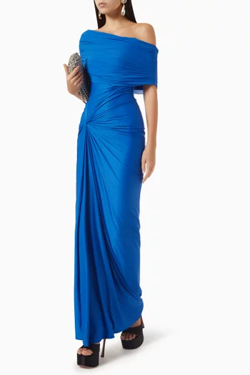 Katya Ruched One-shoulder Dress