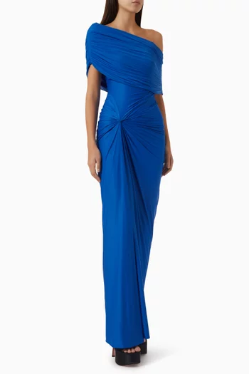 Katya Ruched One-shoulder Dress