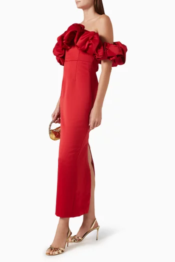Lucetta Off-shoulder Column Gown
