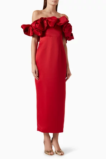 Lucetta Off-shoulder Column Gown