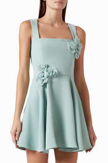 Leonara Square-neck Mini Dress