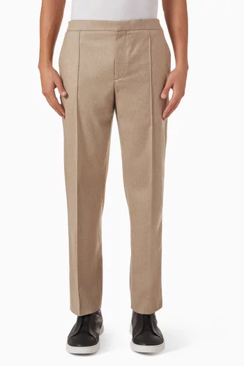 Pleated Pants in Silk-cashmere Knit