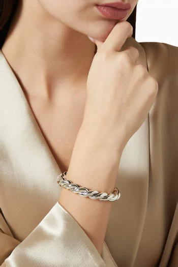 Sculpted Cable Chain Bracelet in Sterling Silver