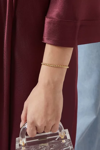 Sculpted Cable Chain Bracelet in 18kt Gold