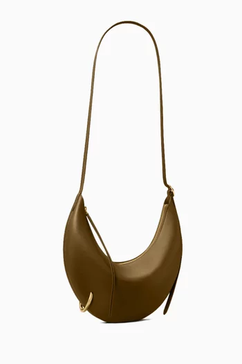 Pierced Crossbody Bag in Leather