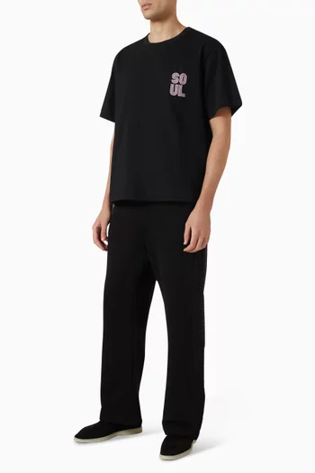 Instrument Scene Embroidered T-shirt in Cotton