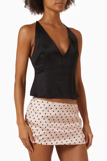 Olympia Racerback Top in Satin