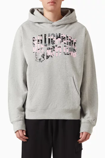Camo Arch-logo Hoodie in Cotton