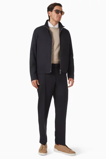 Motorin Blouson Jacket in Microfiber