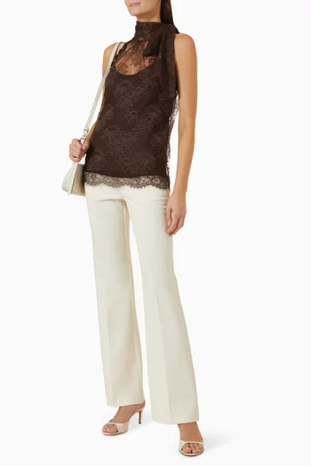 Skoda Open-back Blouse in Lace