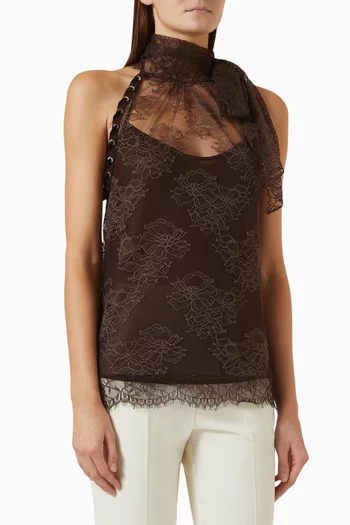 Skoda Open-back Blouse in Lace