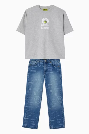 Bear-print T-shirt in Cotton Jersey