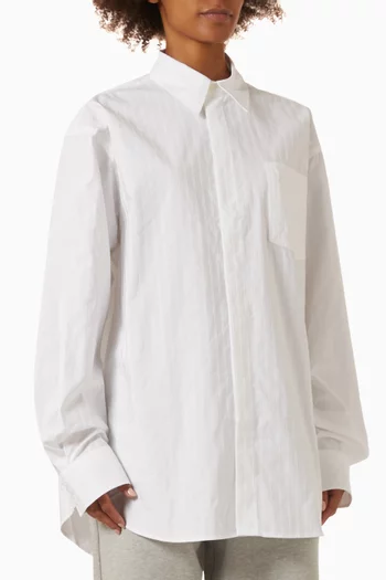 Large Fit Embossed Ami de Cœur Shirt in Cotton