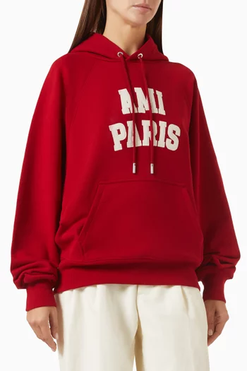 Embroidered Logo Hoodie in Cotton-fleece
