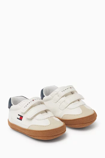 Double Velcro Sneakers in Leather