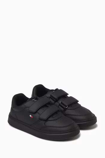 Velcro Sneakers in Faux Leather