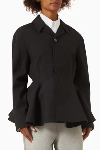 Peplum Jacket in Wool