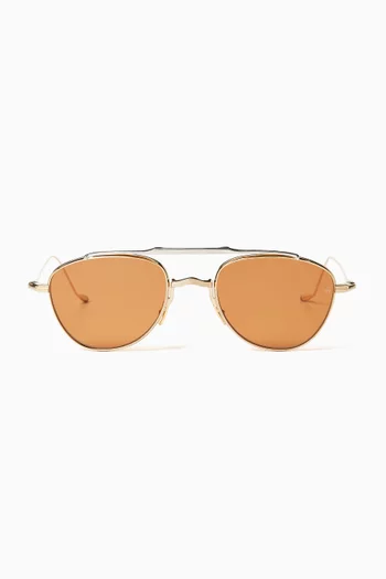 Flynn Aviator Sunglasses in Metal