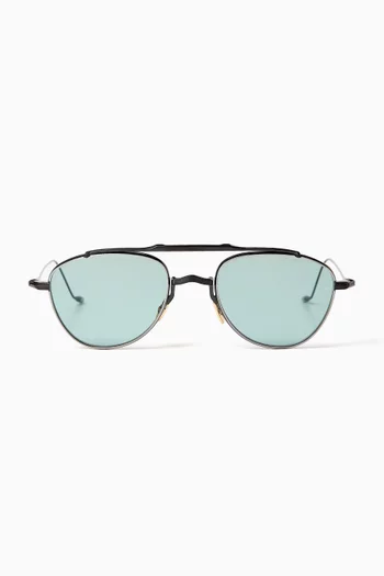 Flynn Aviator Sunglasses in Metal