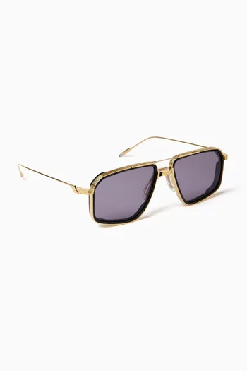 Jagger Aviators Sunglasses in Metal