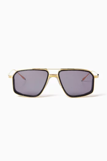 Jagger Aviators Sunglasses in Metal