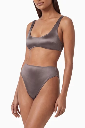Body High-waist Bikini Set in Satin