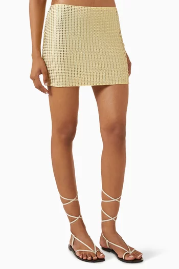 Malibu Rhinestone Mini Skirt