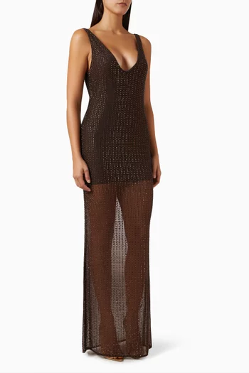 Malibu Rhinestone Maxi Dress
