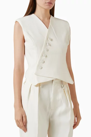 Laurence Tailored Asymmetric Wrap Waistcoat