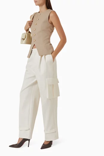 Danielle Tailored Pleated Cargo Pants
