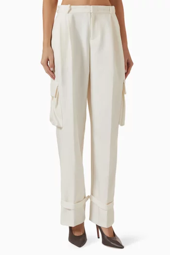 Danielle Tailored Pleated Cargo Pants