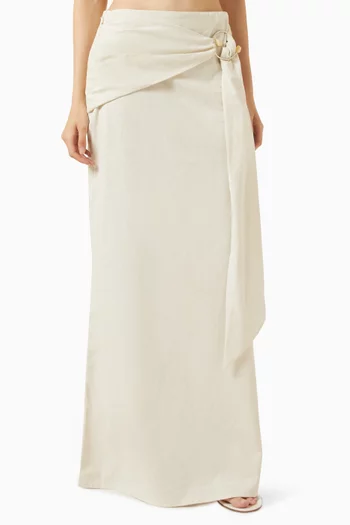 Holly Wrap Skirt in Cotton Blend