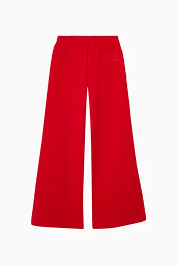 Wide-leg Sweatpants in Cotton-fleece