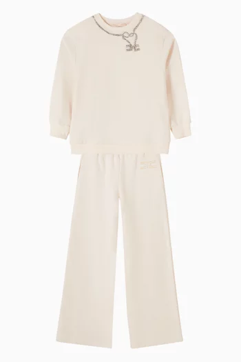 Wide-leg Sweatpants in Cotton-fleece