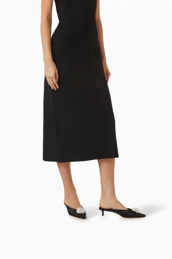 Ines 35 Embellished Mules in Satin