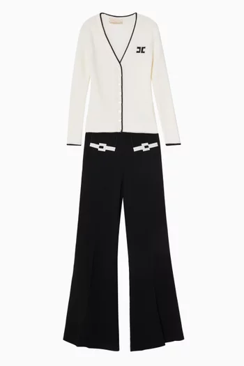 Flared Pants in Crepe