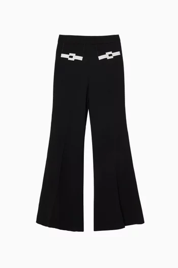 Flared Pants in Crepe