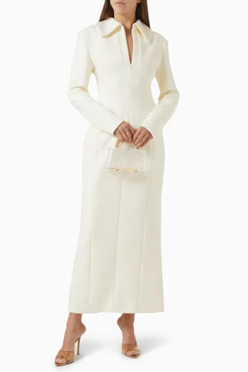Zip Detail Midi Dress
