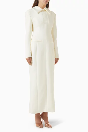 Zip Detail Midi Dress