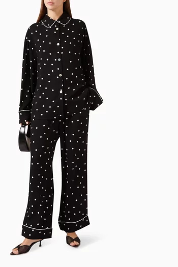 Pastelle Polka-dot Oversized Pants in Viscose