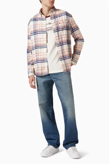 Logo Textured Ringer T-shirt in Jersey
