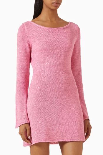 Maya Long-sleeve Mini Dress