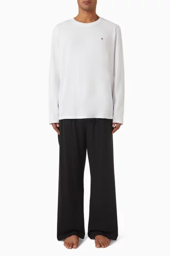 Solid Pyjama Set in Cotton Jersey