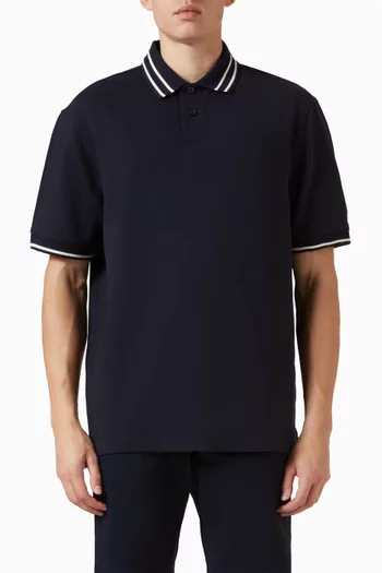 Foulard Jacquard Polo T-shirt in Cotton-blend