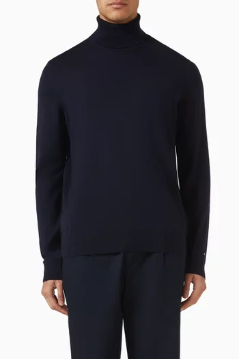 Roll-neck Sweater in Merino Wool