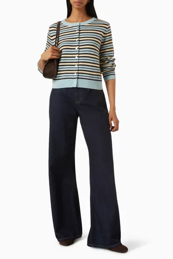 Clara Crew Cardigan in Recycled Cashmere